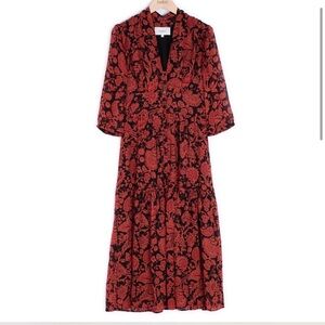 BA&SH ALINE MIDI DRESS SIZE 2 / M